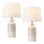 22.5in 3-Way Ceramic Table Lamps with White Shades