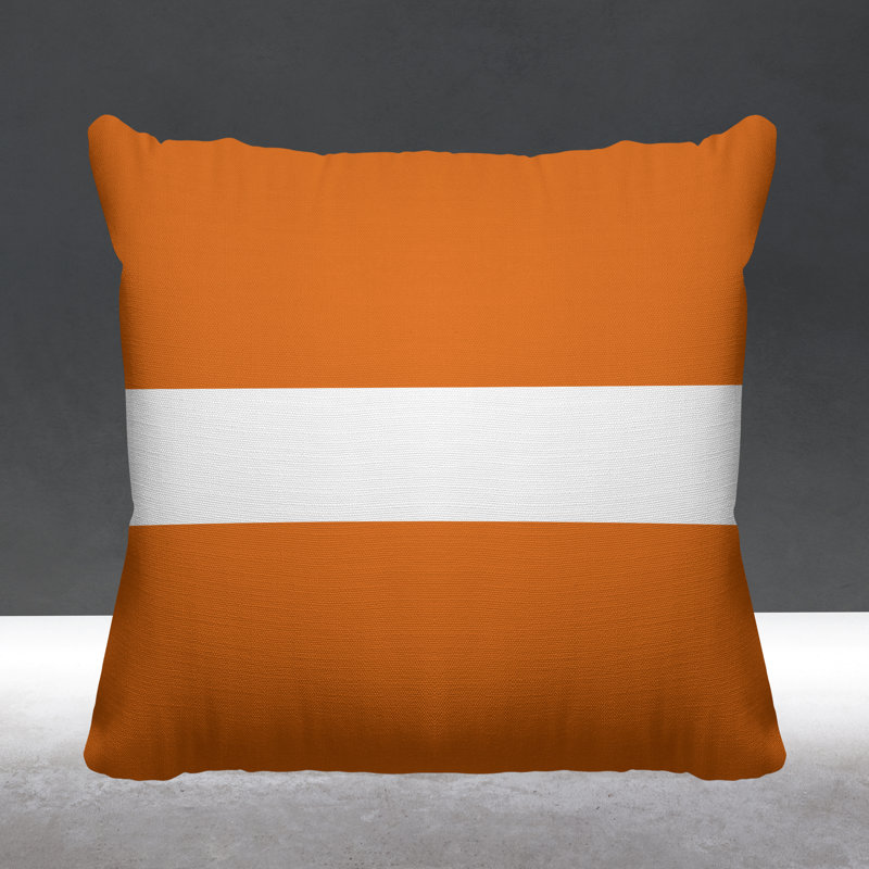 Coussin intérieur / extérieur Bede, L 19 po x H 19 po, Orange brûlé