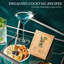 Ensemble barman à cocktail avec support | Ensemble de bar 24 pièces complet avec tous les accessoires de bar: Martini Shaker, Jigger, Muddler | Ensemble de mélangeur de boissons pour les cocktails maison