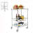 3 Tiers Wire Rolling Kitchen Utility Cart
