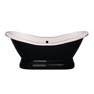 La baignoire en acrylique à piédestal double avec pieds de 7 po The Echo de Strom Living