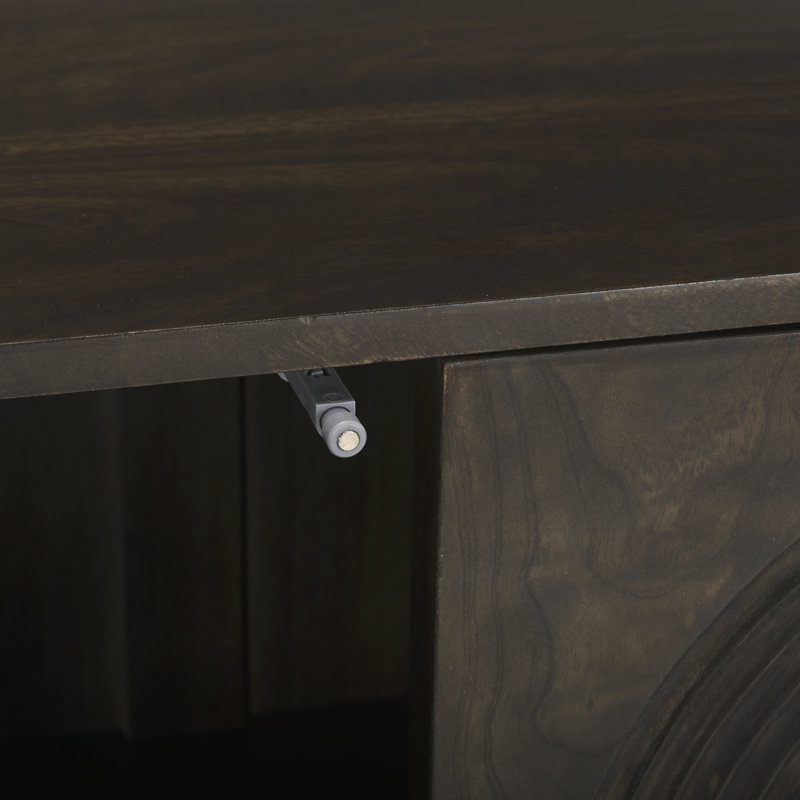 Solid Wood Accent Cabinet, Dark Brown