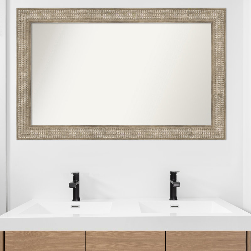Jannice Solid Wood Wall Mirror, 29" x 46", Rectangle
