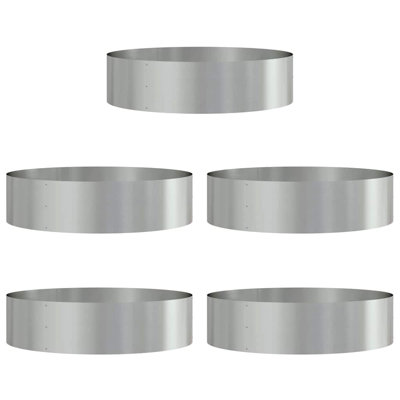 Planter Ring Garden Modern Round Decor Outdoor Steel Frame Enhancement