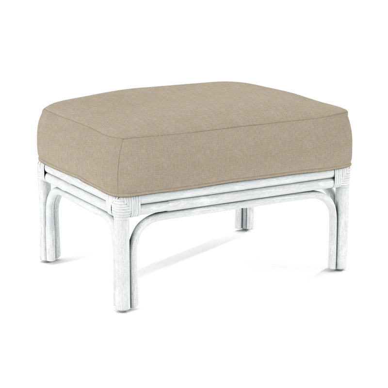Boca Ottoman, Salsa Stripe; 0210-21, Frost White