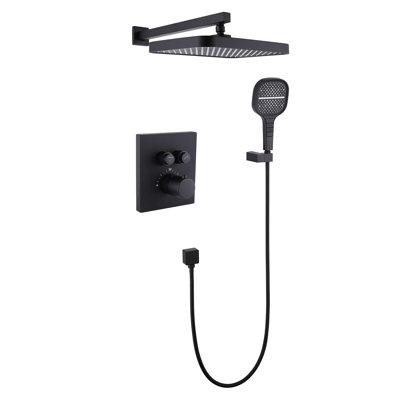 12" 2-Functiom Shower Faucet System Set with Rough-in Value