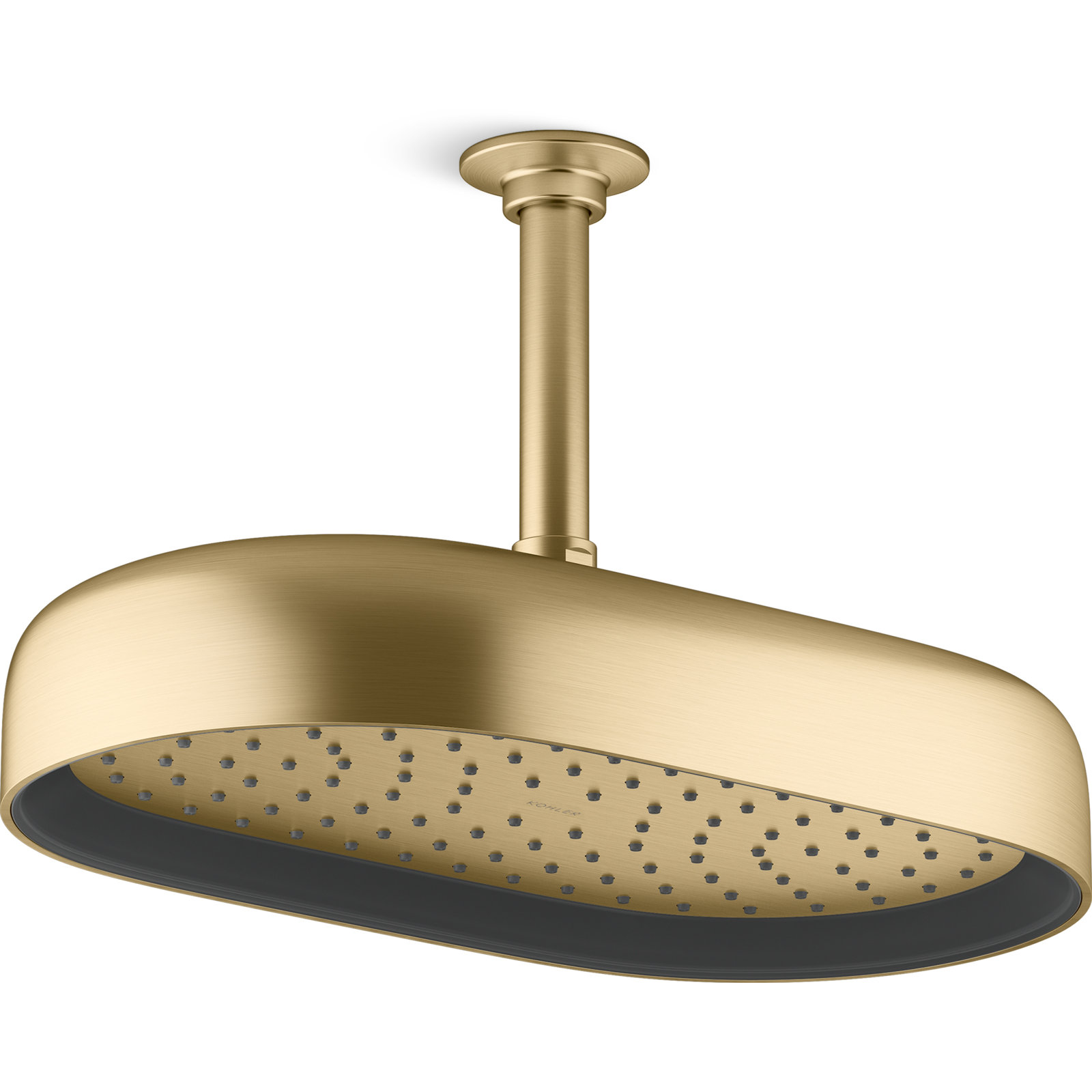 Statement 14" 2.5 GPM Oblong Rainhead, Vibrant Brushed Moderne Brass