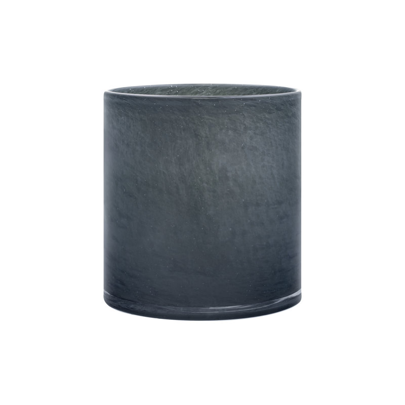 SAGA Glass Tabletop Hurricane, Magnet (Charcoal), 4.7" H x 4.7" W x 4.7" D