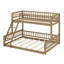 Lit superposé convertible en bois avec échelle et garde-corps-748733870