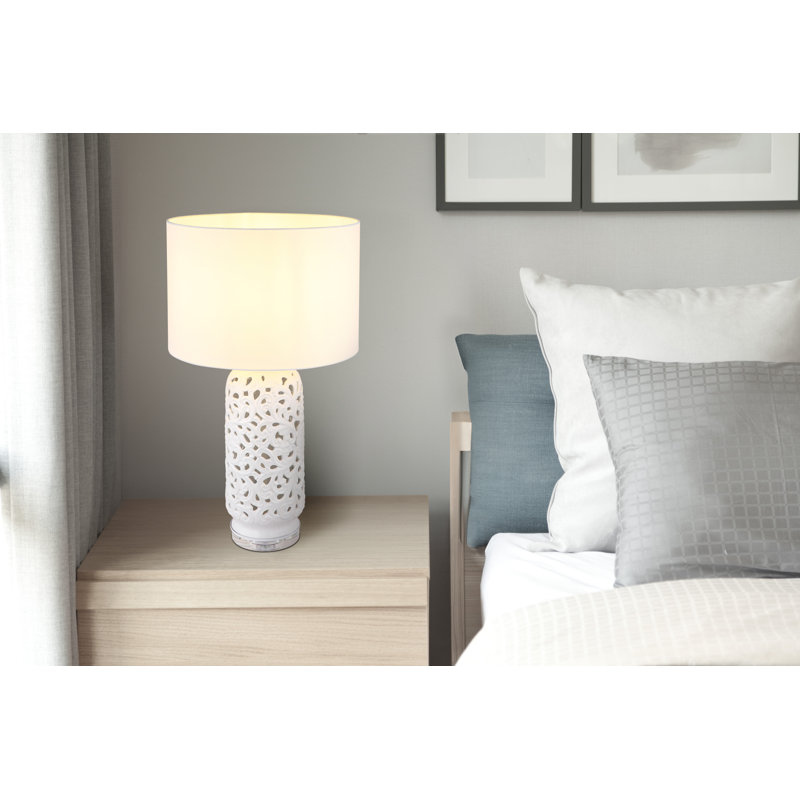 Meaghan Ceramic Table Lamp, White