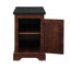 Console en chêne rustique avec tablette réglable et porte de grange