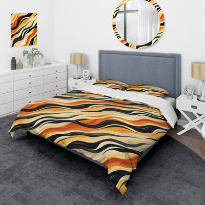 Literie chuchotement orange et noir