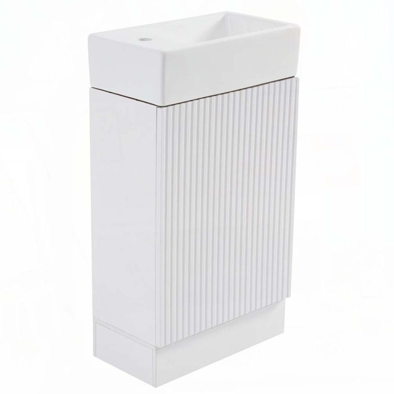 Meuble-lavabo 18,6 po avec lavabo, Blanc