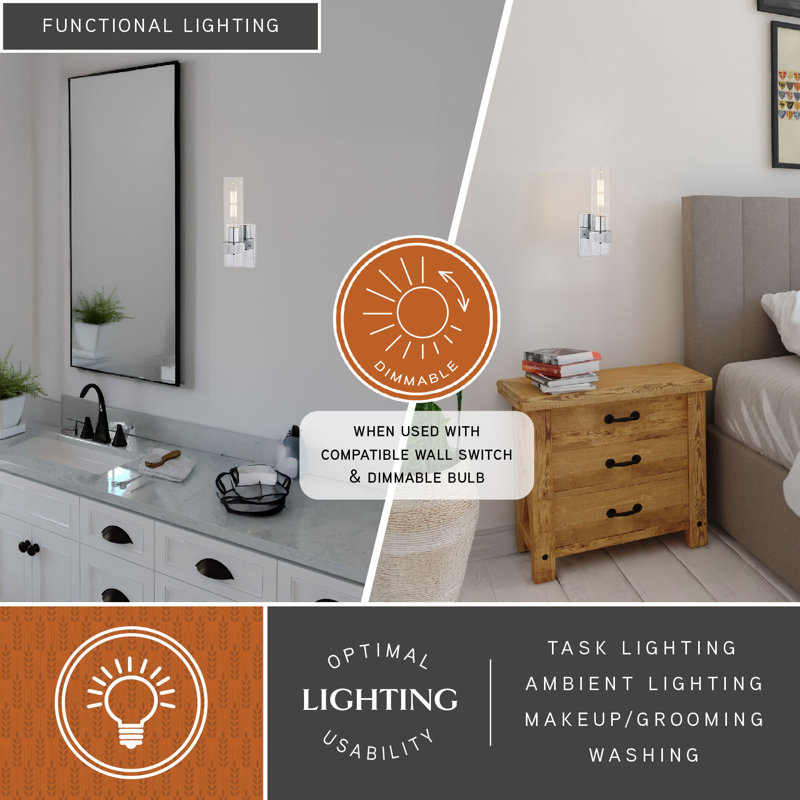 Penrith Armed Sconce, Chrome