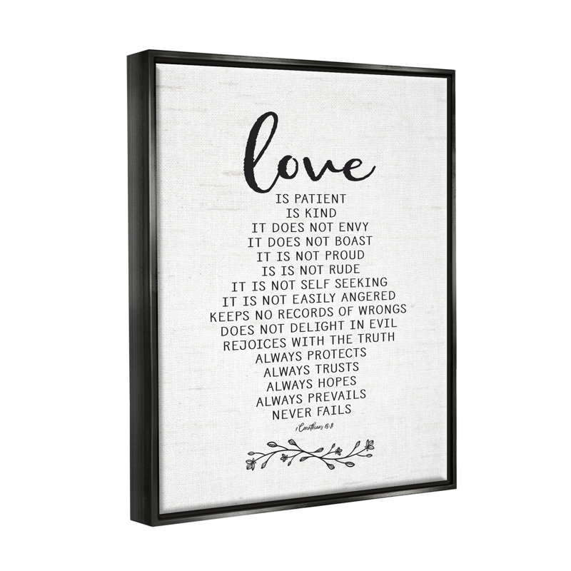 «Love Is Spiritual Quote» par Lettered and Lined - cadre texturé sur toile, H 31 po x l 25 po x P 1,7 po