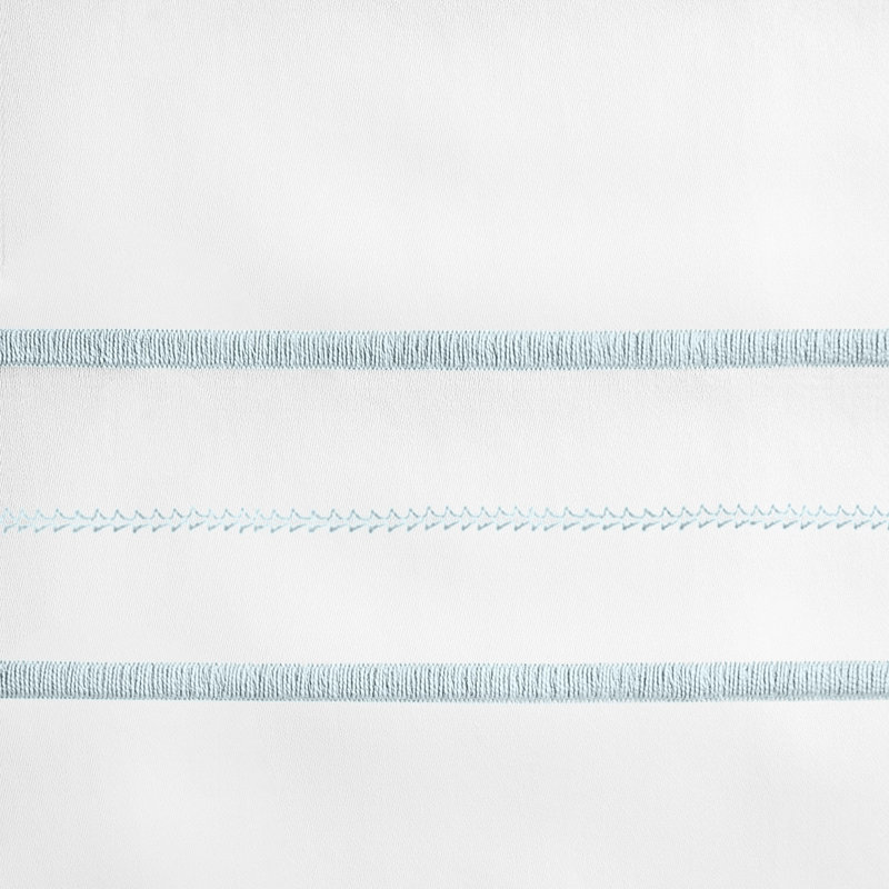 Triad Standard Cotton Duvet Cover, California King Duvet Cover, White/Sion Blue
