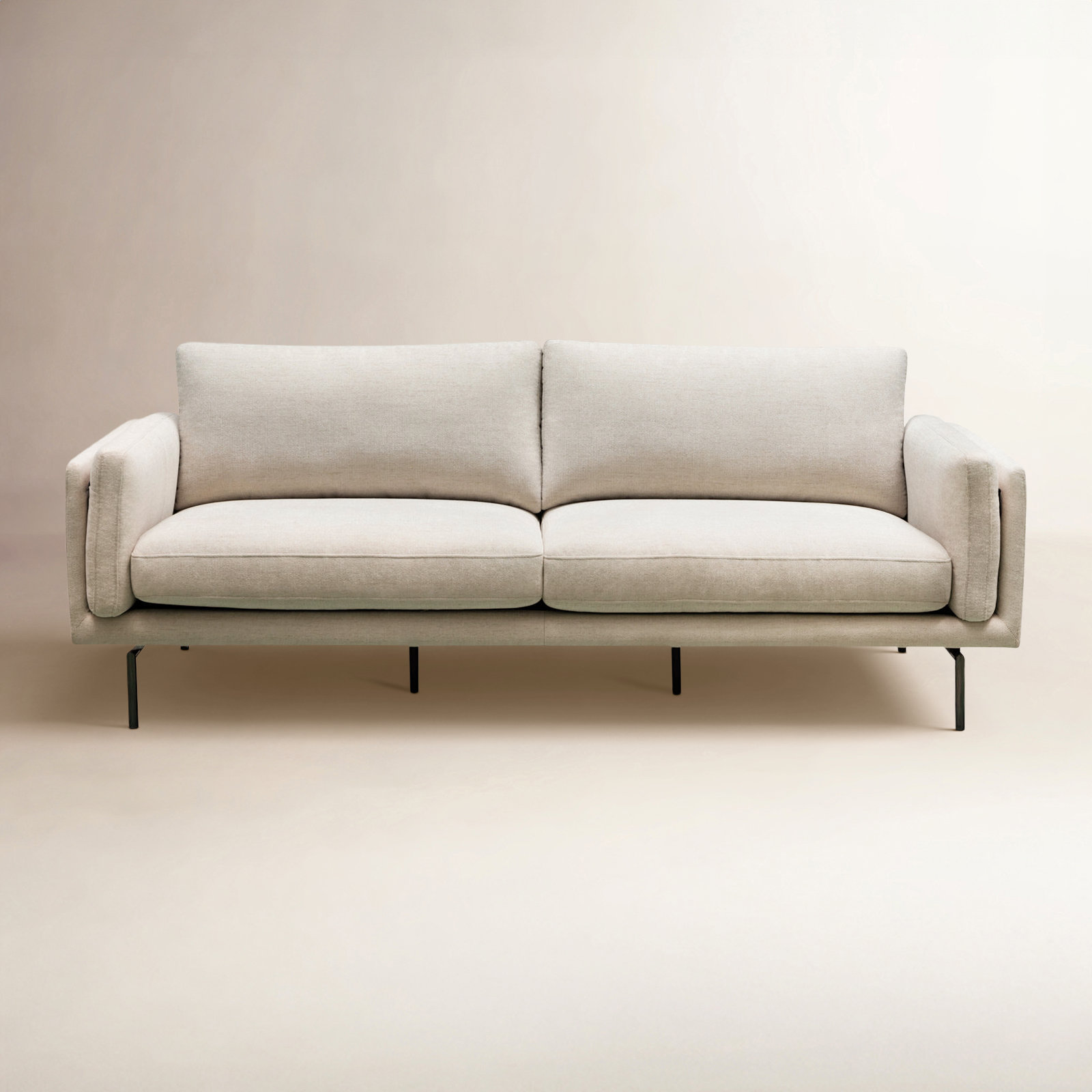Elenora 115'' Upholstered Sofa, Beige Performance