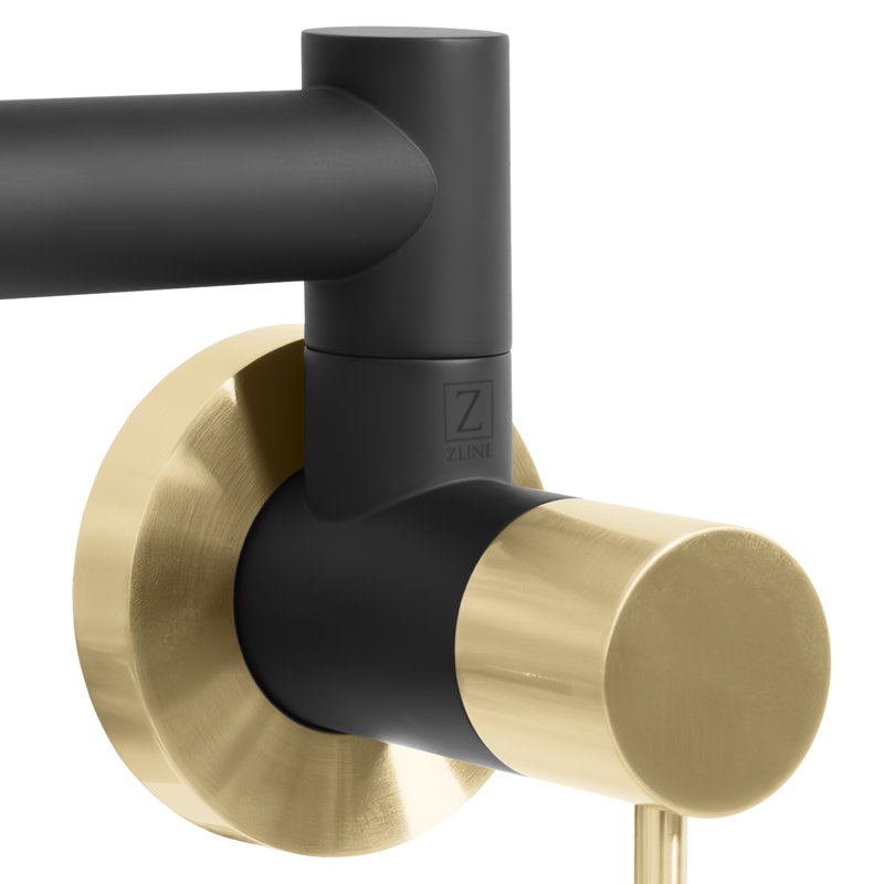 ZLINE Autograph Edition Gemini Pot Filler, Matte Black;Champagne Bronze