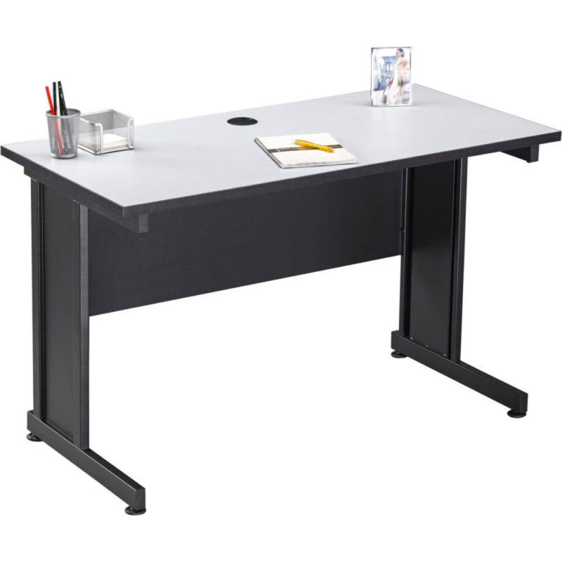 Metal Base Desk Shell, Grey