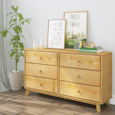 Solid Wood 6 Drawer Dresser by George Oliver