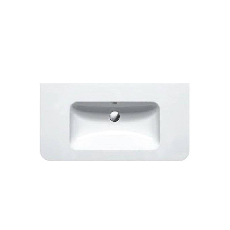Green 39.37'' L Bathroom Sink, 0-Hole