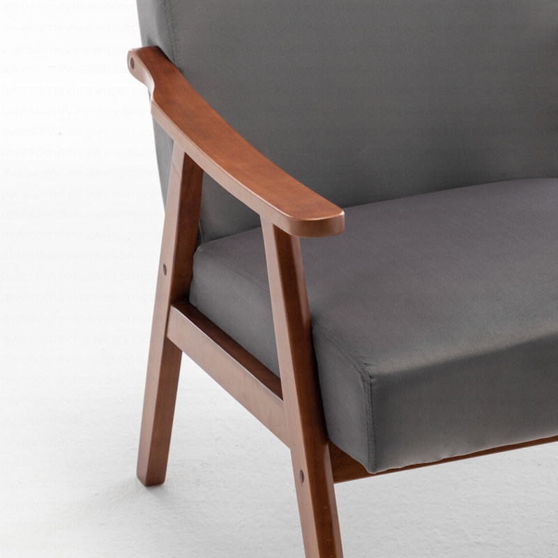 Jamesina 26.37" W Armchair, Gray Velvet