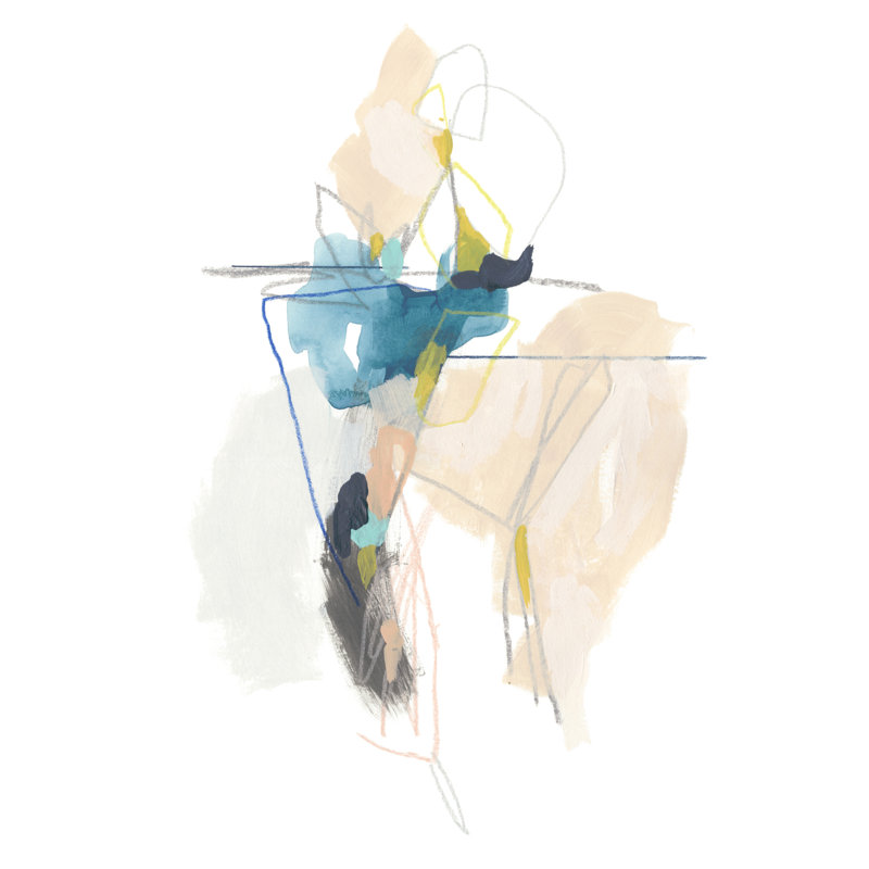 «Static Energy I» par June Erica Vess - peinture sur toile tendue, H 36 po x l 24 po x P 1,25 po