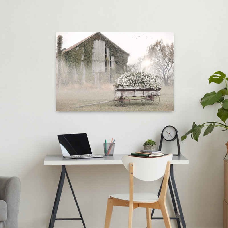 Art contemporain de paysage champêtre, H 24 po x l 36 po