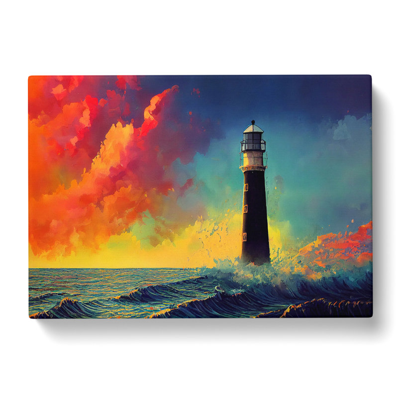 Sculptured Lighthouse - Wrapped Canvas, 40cm H x 60cm W x 3cm D