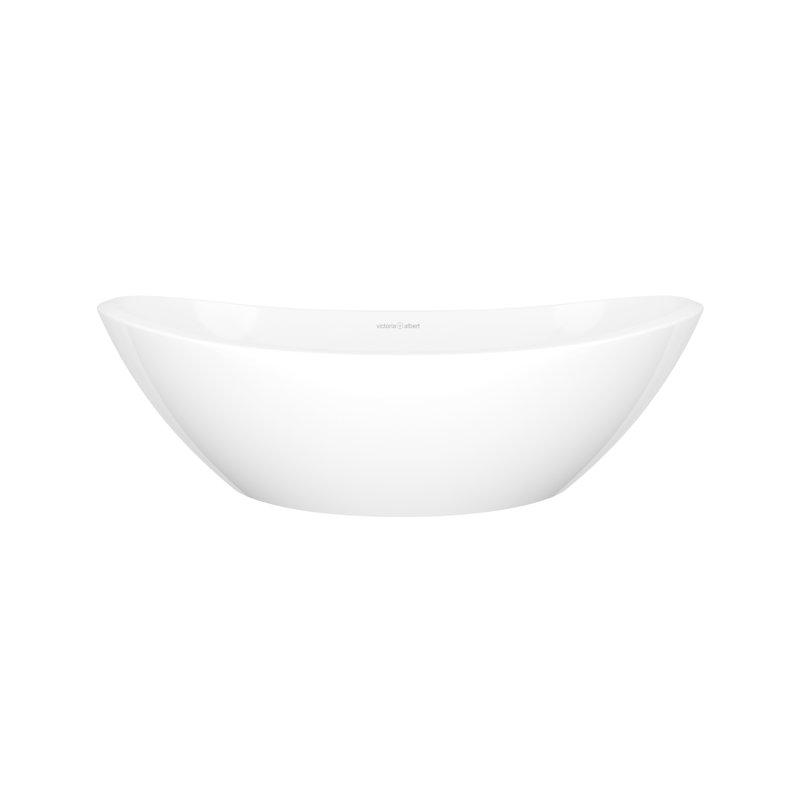 Amalfi Oval Vessel Bathroom Sink, Englishcast White