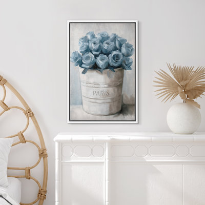 Bouquet de roses bleues de Paris, images florales, décoration murale de chambre à coucher de salon