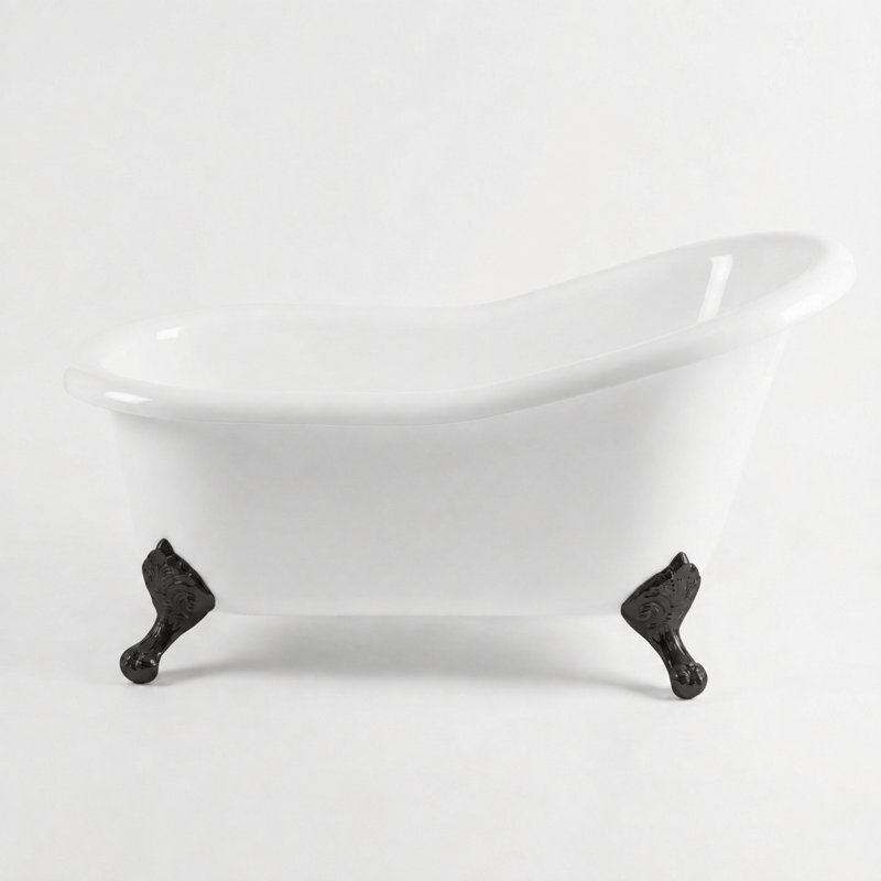 Baignoire sur pattes en acrylique avec pattes à fixation sur le comptoir de 5 pi The Huron de 5 pi par Strom Living