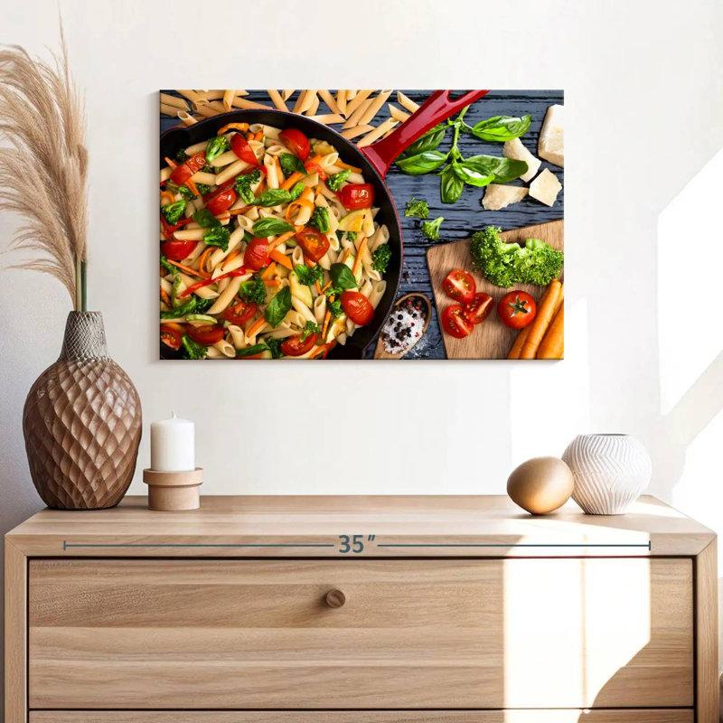 Yarlin Spring Vegetables Pasta, 16" H x 24" W