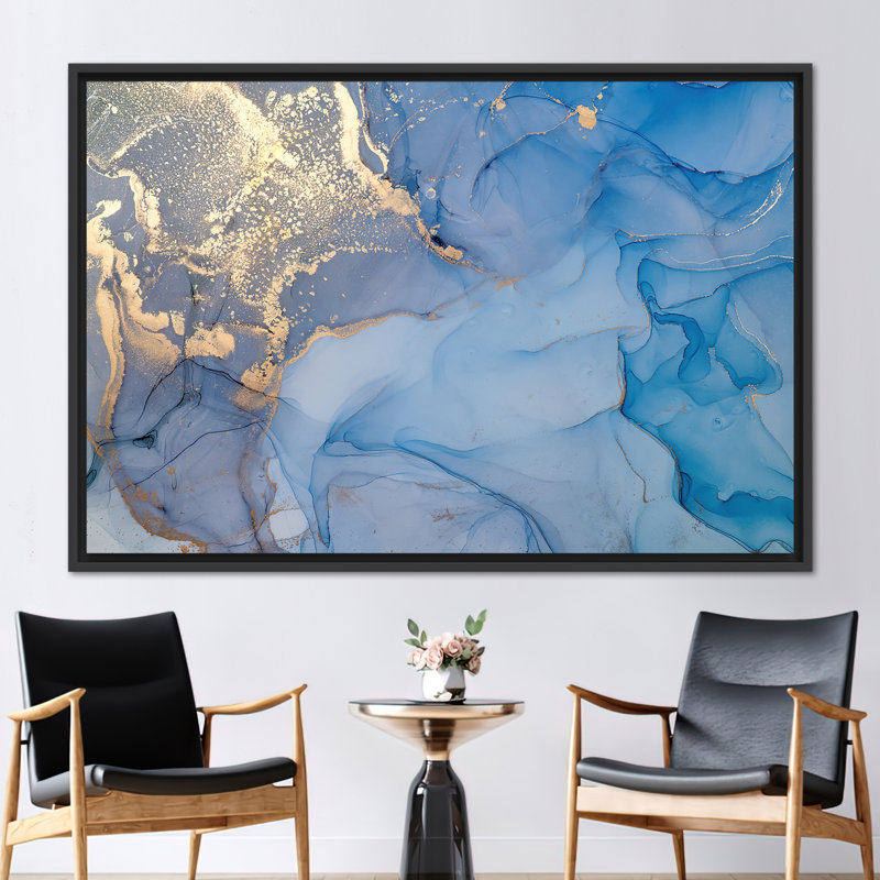 Print on Canvas, 80 cm H x 110 cm W, Black Floater Framed