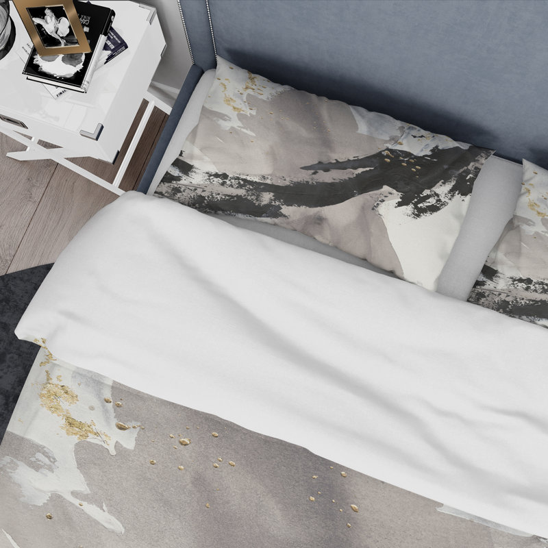 Ensemble de housse de couette transitionnel Glam Painted Arcs III - microfibre de polyester