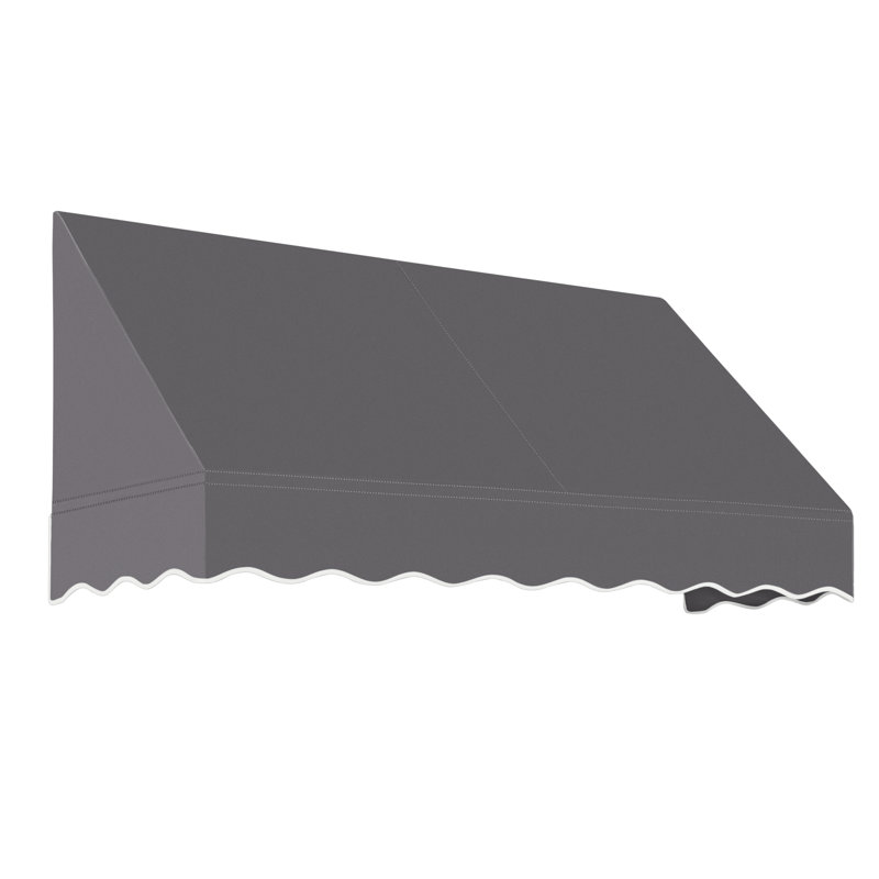 Auvent fixe en tissu acrylique San Francisco Awntech, H 31 po x l 64,5 po x P 24 po, Bronze industriel