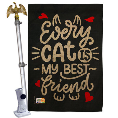 Double Sided 40'' H x 28'' W Polyester Animal Flag Set