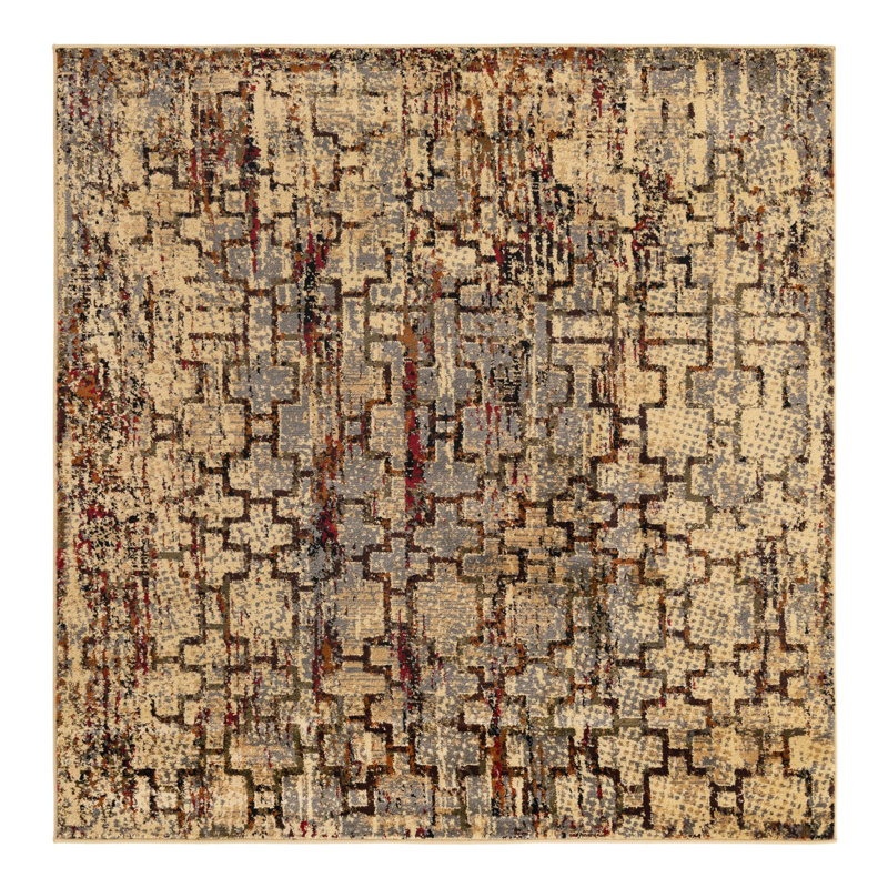 Knowle Geometric Indoor Rug, Square 5'3"