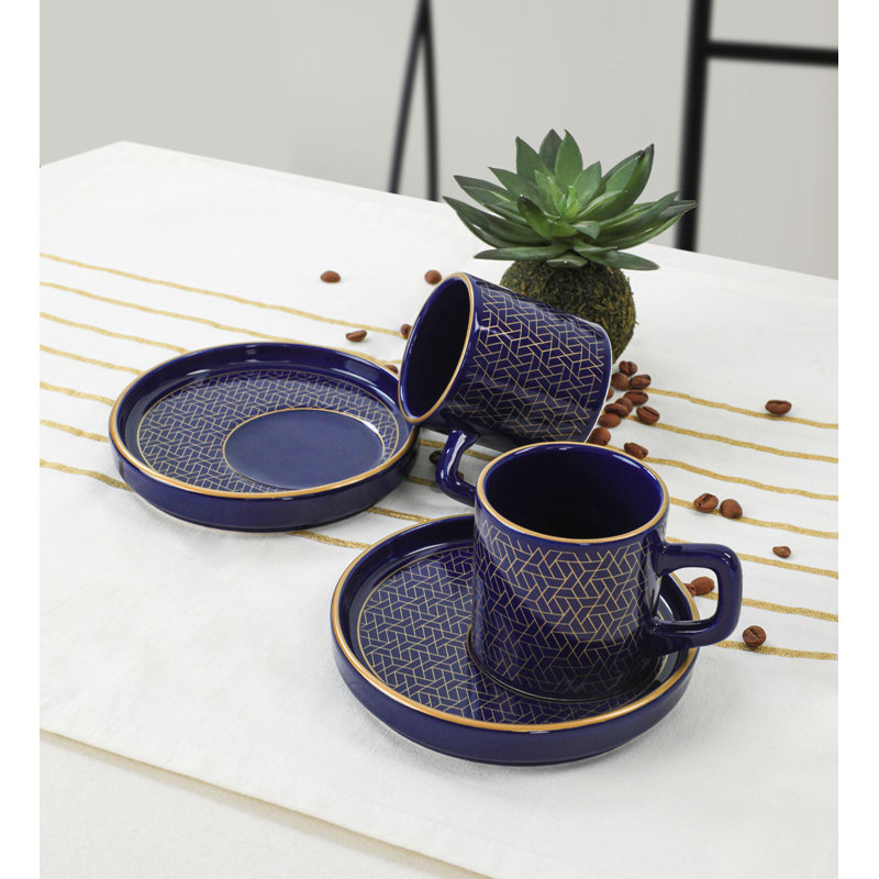 Ensemble de tasses à café Cajuan, 4, Cobalt