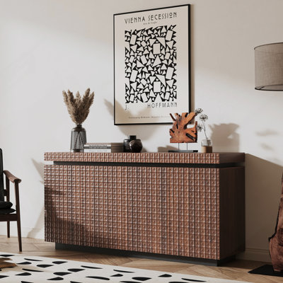 Buffet d'appoint moderne avec rangement autoportant, idéal pour la cuisine, le salon, le vestibule et le couloir