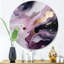 Encre de marbre électrique V - art mural rond en métal abstrait-88629238