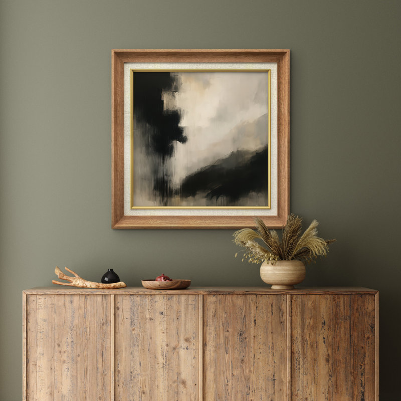 Art mural encadré de qualité supérieure, reproduction d'art abstrait pour chambre à coucher, 26 po x 36 po, Naturel