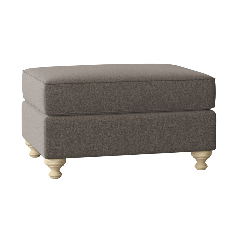 Duckling Upholstered Ottoman, Craftwood 42 Gray Performance Chenille, Manhattan