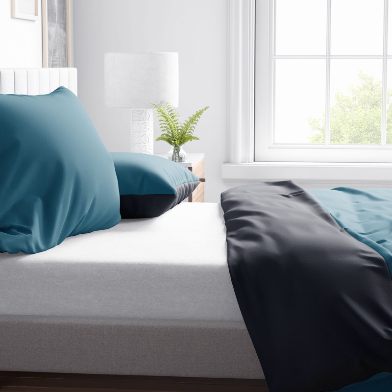 Raifa Cotton Flannel [EU ONLY] Duvet Cover Set Set, 155 x 220 cm - 1 Pillowcase (80 x 80 cm), Grey