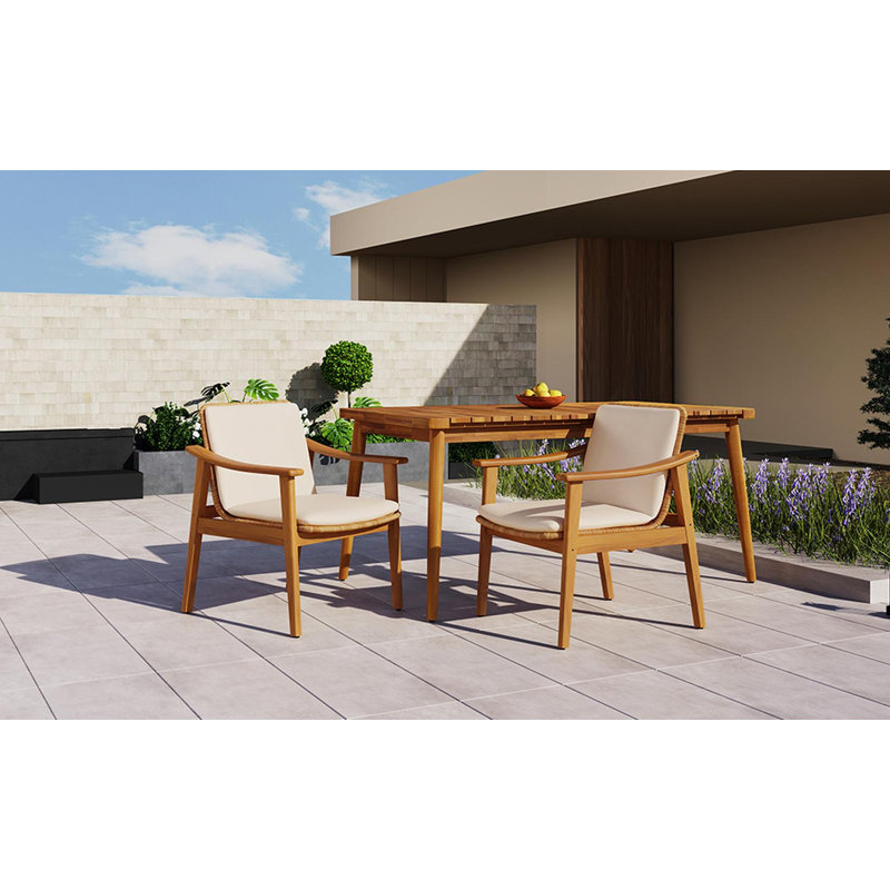 Ensemble de 2 chaises de patio, Beige