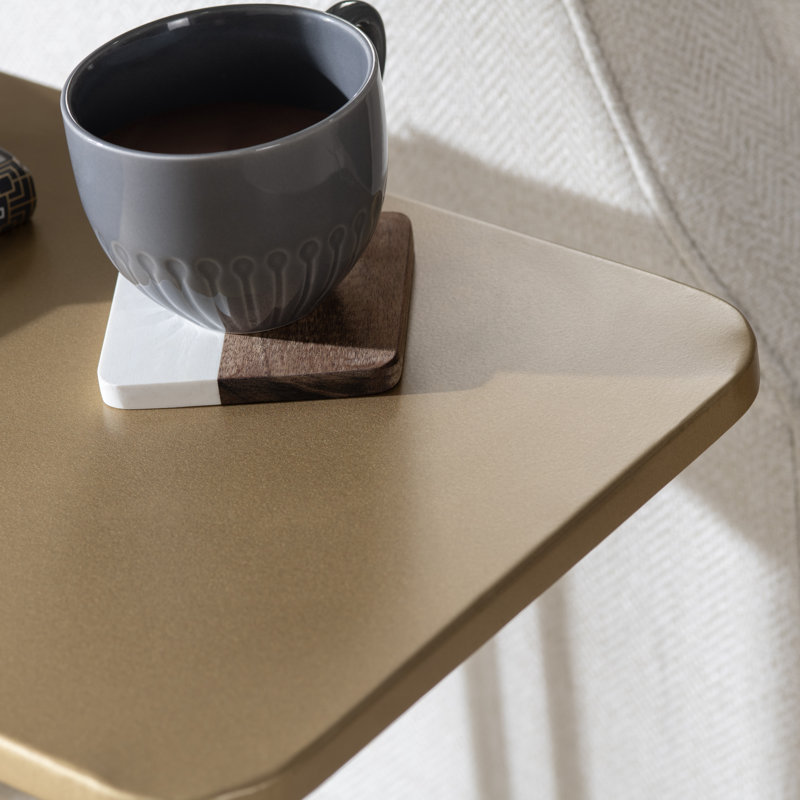 Zaily Iron Top End Table