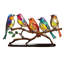 Ornement de statue d'oiseaux colorés