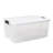 Sterilite Clear Plastic Stackable Storage Bin with White Latch Lid