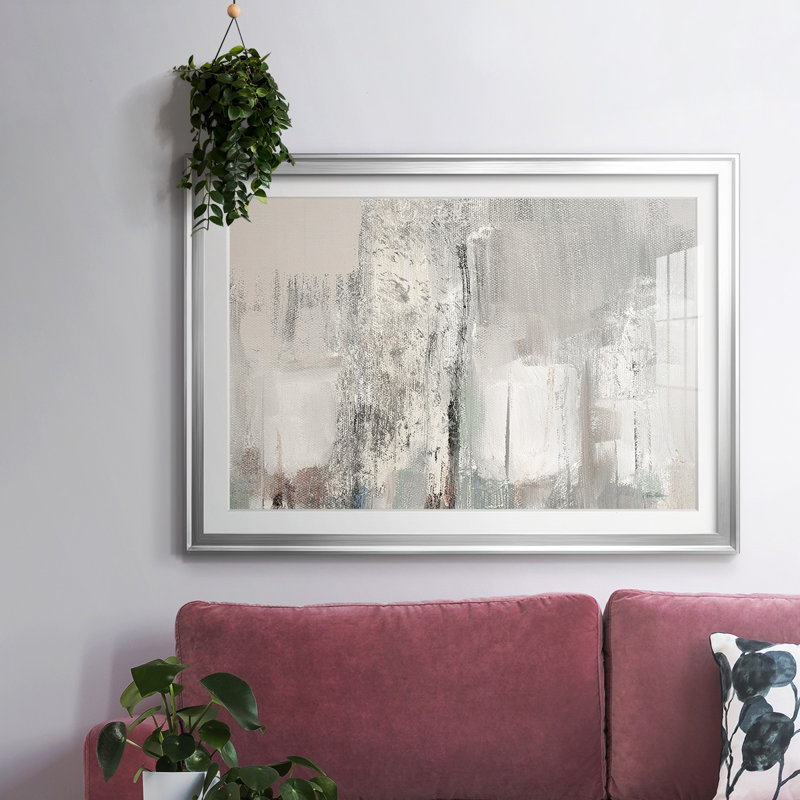 Rivage scintillant, impression sur papier, Argent, H 30 po x l 44 po x P 1,5 po