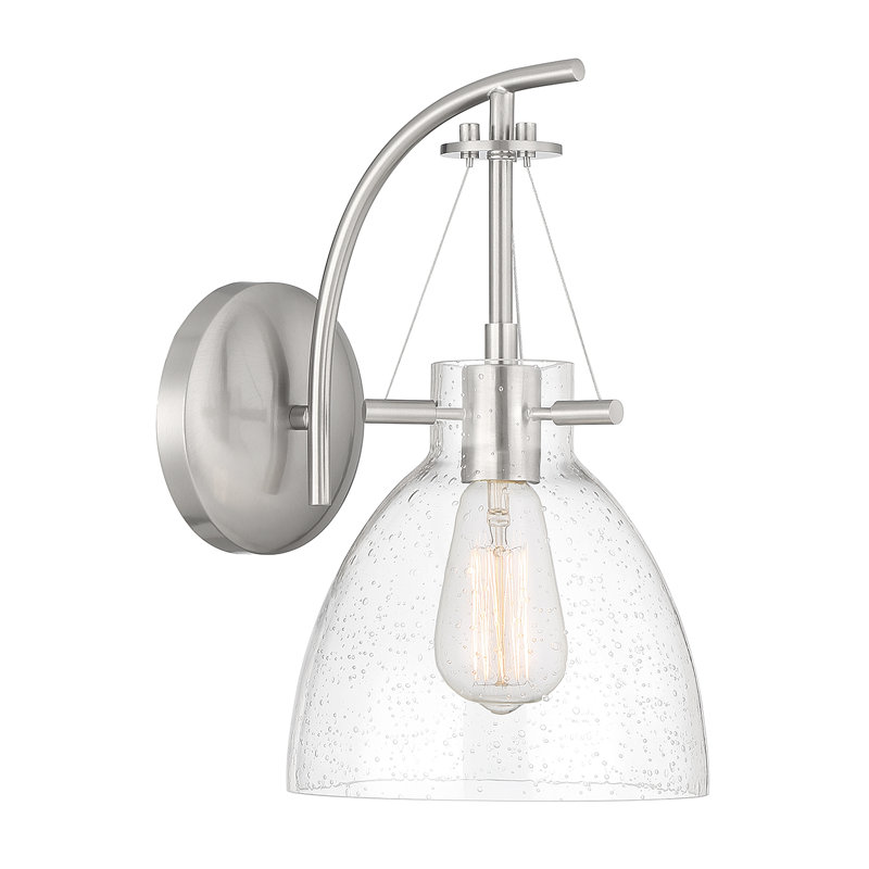 Arrindell Metal Armed Sconce in Satin Nickel, Satin Nickel